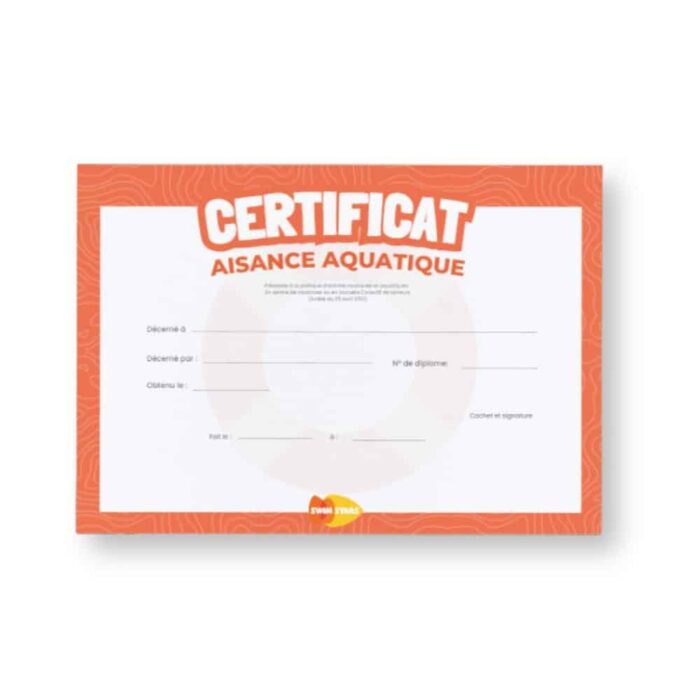 Certificat aisance aquatique x250