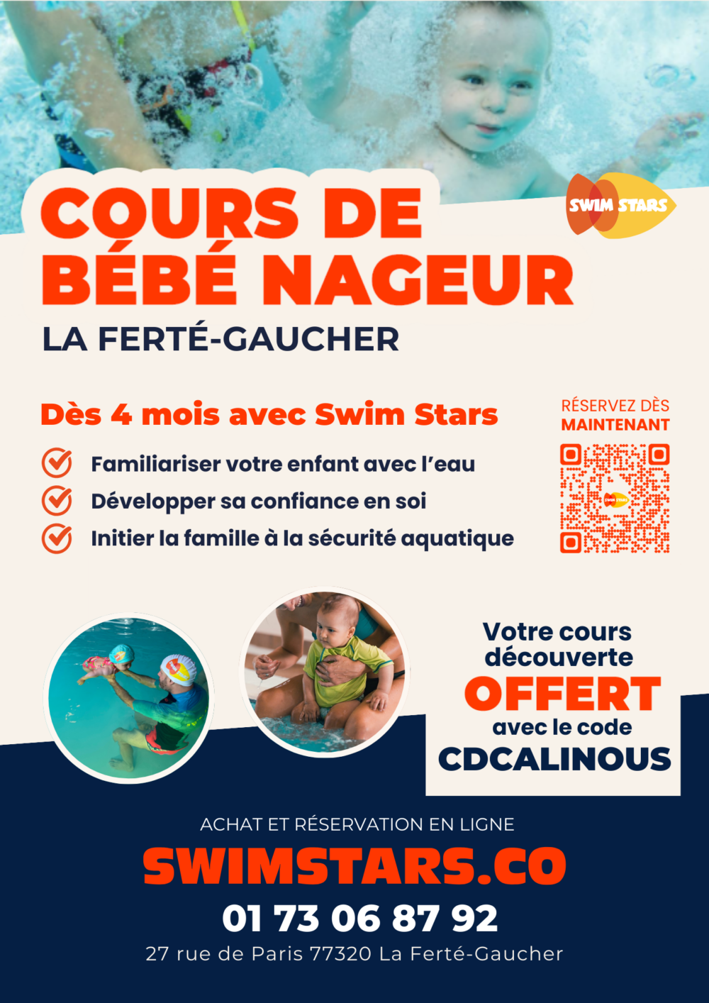 Póster personalizable Swim Stars para bebés nadadores - X25 (Copia)