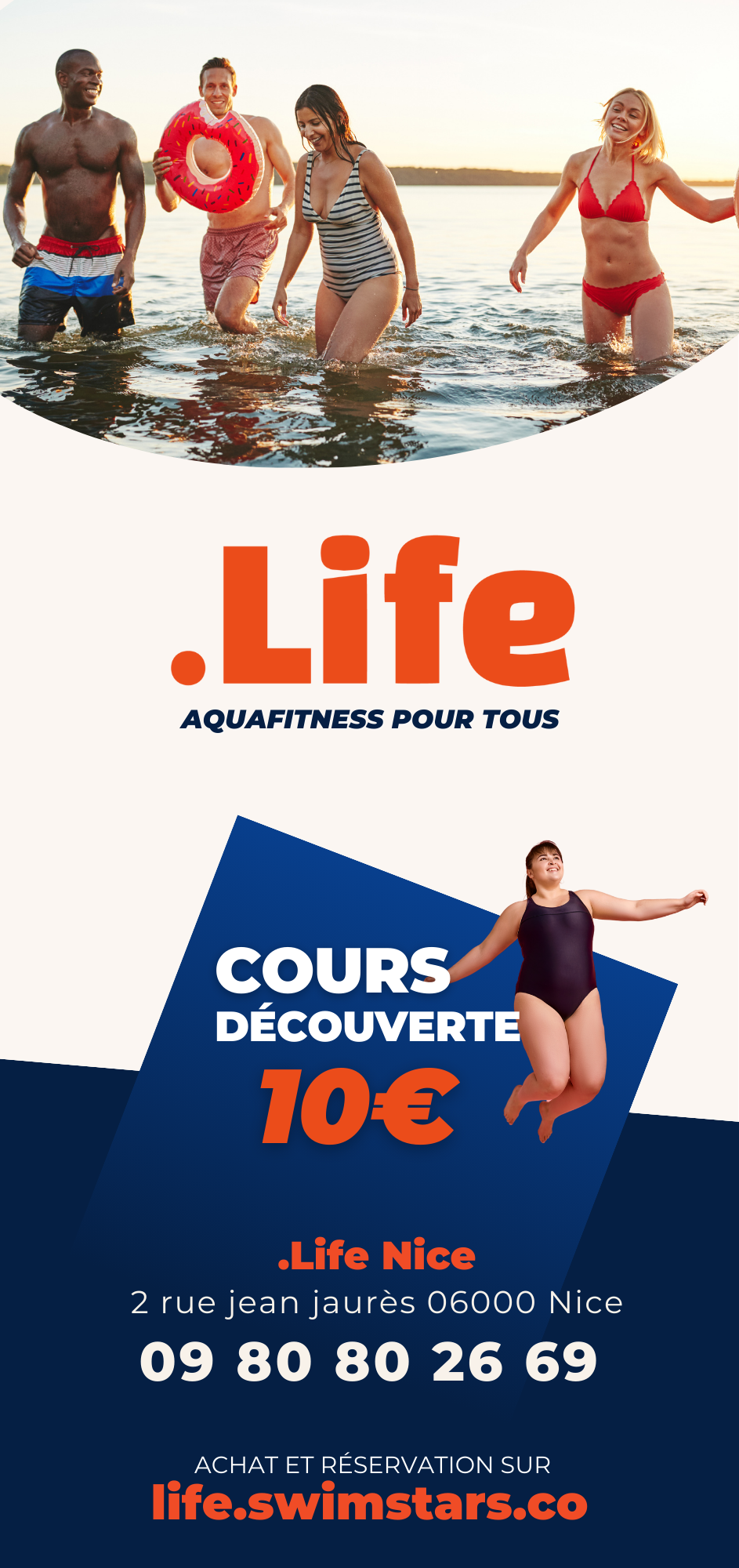 Curso personalizable Flyers Life Aquafitness Discovery 10€ X1000