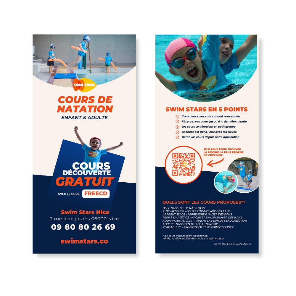 Folletos personalizados Curso de descubrimiento gratuito X1000