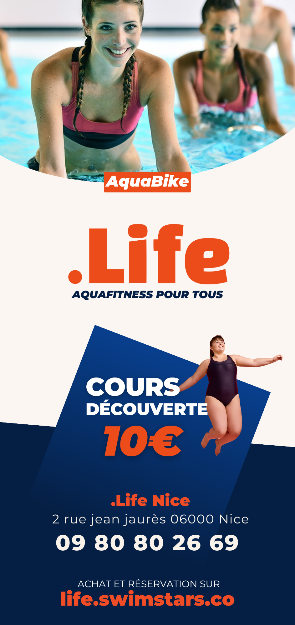 Curso personalizable Flyers Life Aquabike Discovery 10€ X1000