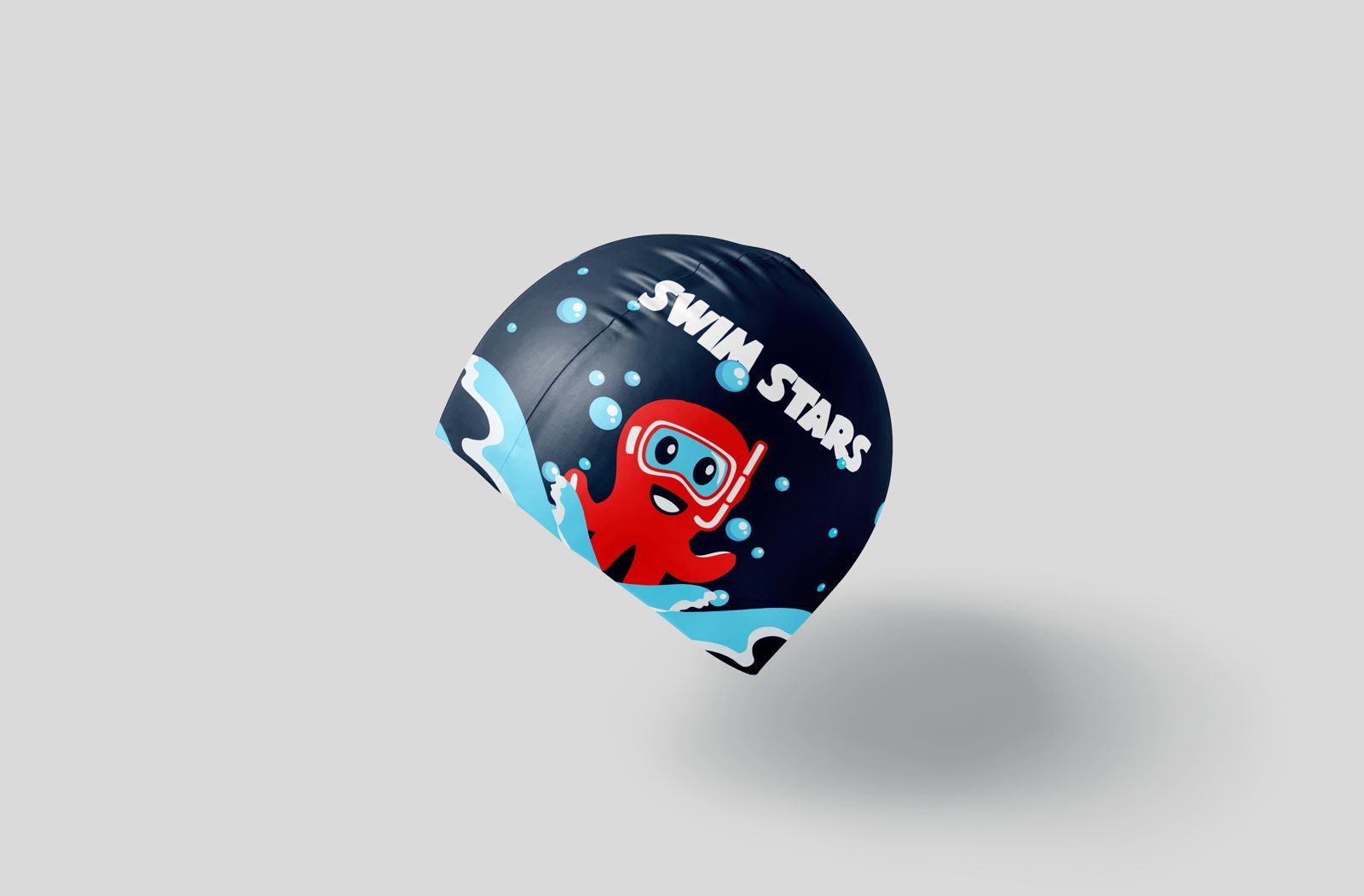 Bonnet de Bain en Silicone pour Enfants Swim Stars